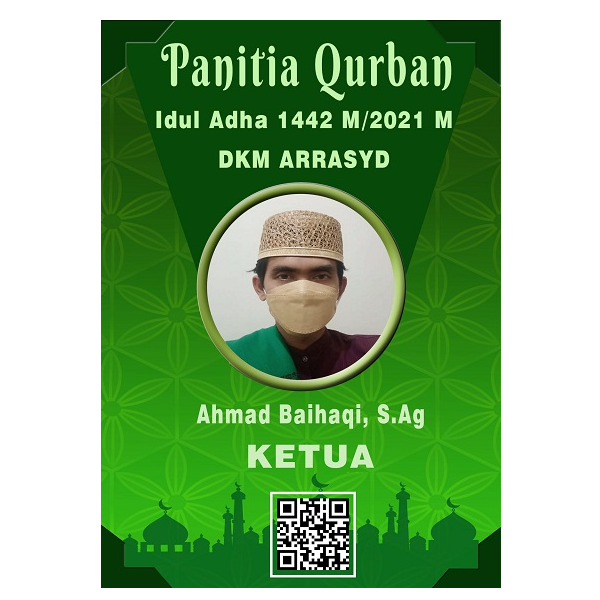 Design ID Card Idul Adha 1442 H versi Greendy