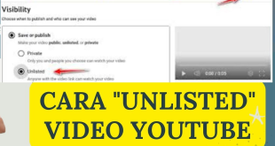 Cara Setting Unlisted Youtube