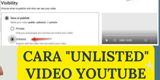 Cara Setting Unlisted Youtube